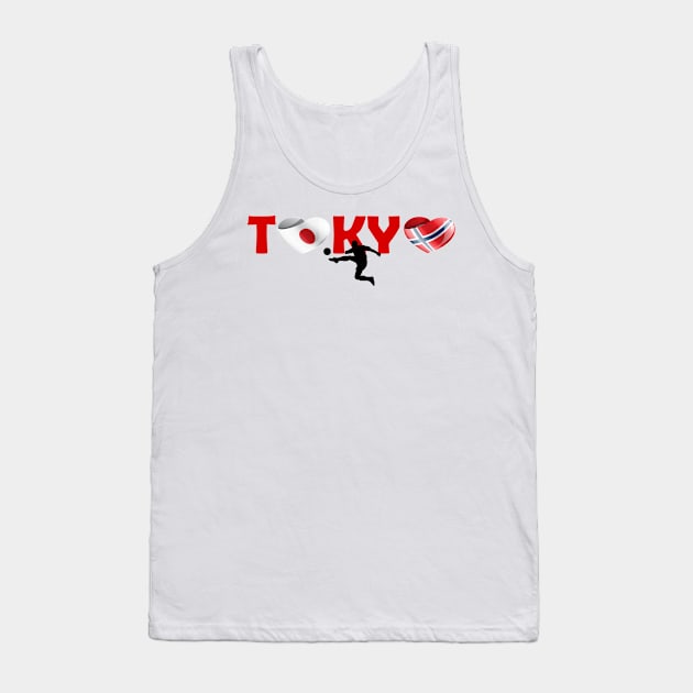 Sports games in Tokyo: Football team from Norway (NO) Tank Top by ArtDesignDE